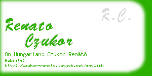 renato czukor business card